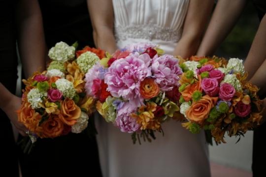 Bold Colored Wedding Bouquets